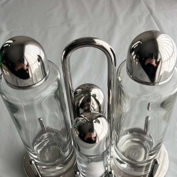Alessi 4-piece Condiment Set in Silver - Picture 3 of 5